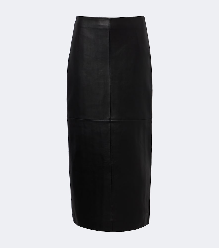 Rohe Róhe Leather Pencil Skirt In Black