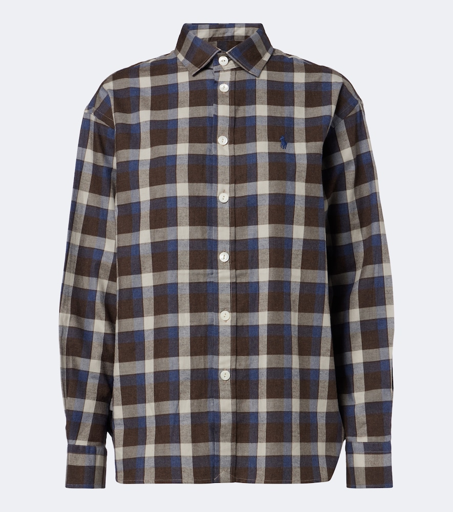 Camicia in flanella di cotone a quadri