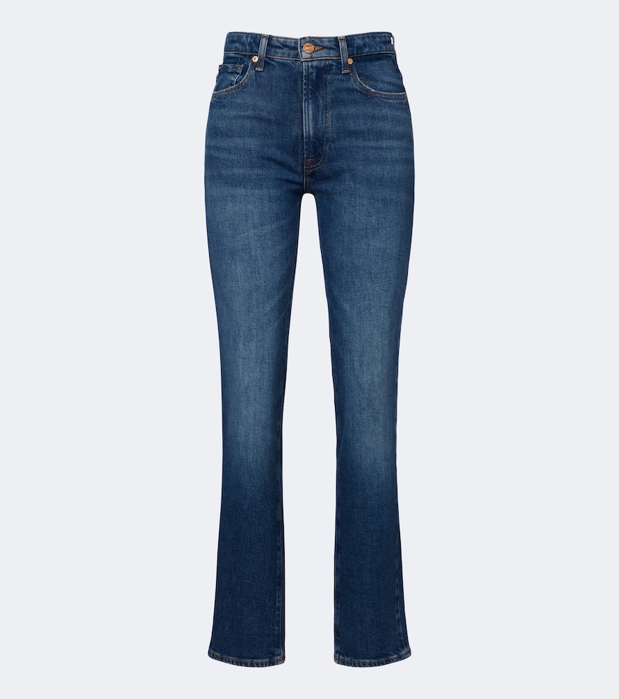 High-Rise Straight Jeans
