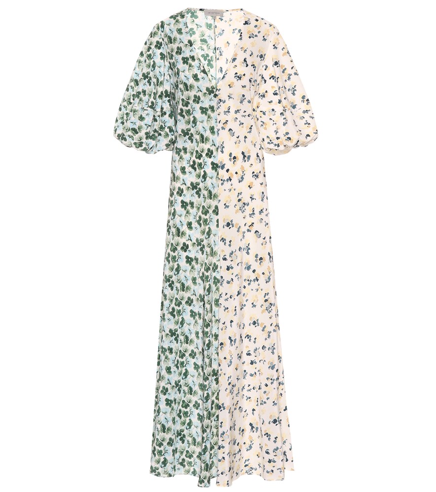 Lee Mathews Eloise Floral Silk Maxi Dress In Green Lee Mathews Eloise Floral Silk Maxi Dress In Green