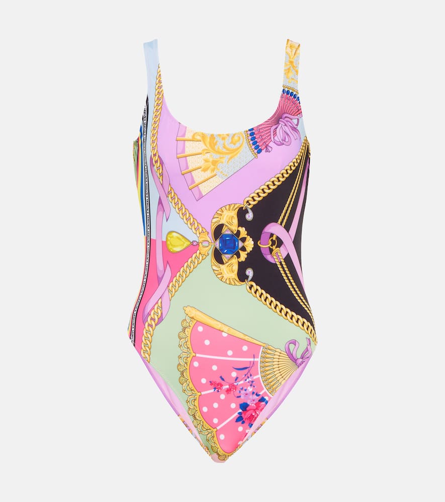 Versace Multicolor Baroque One-piece Swimsuit In Multicolor