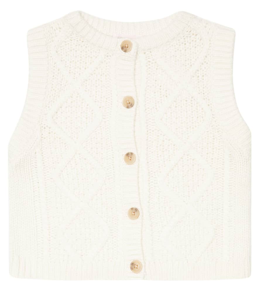 Bonpoint Bobolene cable-knit vest