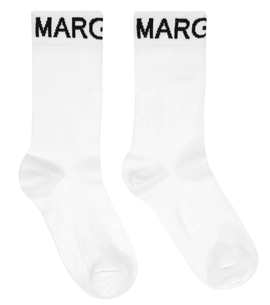MM6 Maison Margiela Kids Logo cotton-blend socks