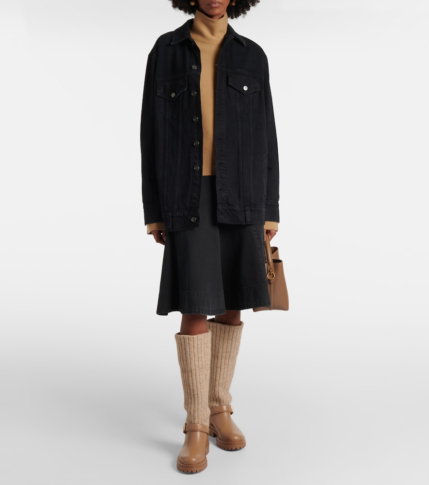 Thurso Leather-Trimmed Sock Boots