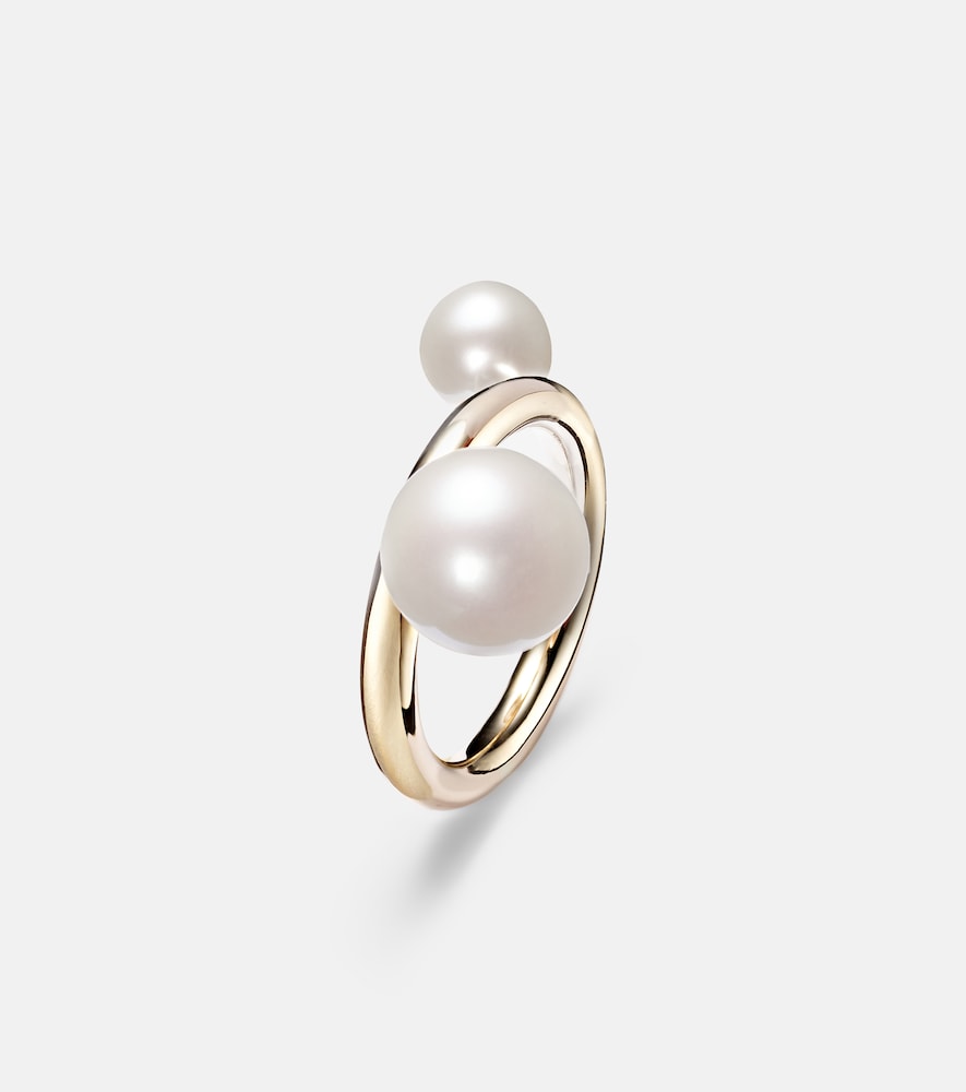 SOPHIE BILLE BRAHE LA GRACE 14KT GOLD RING WITH PEARLS
