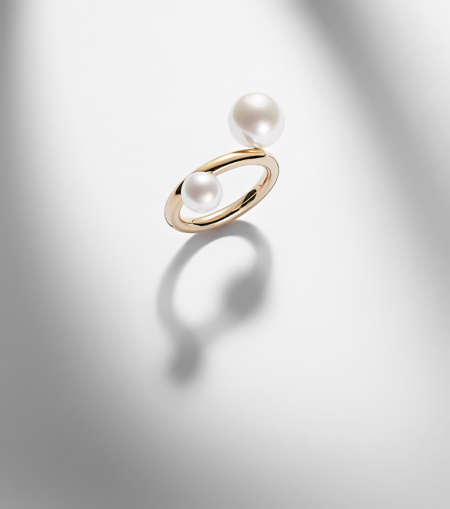 SOPHIE BILLE BRAHE LA GRACE 14KT GOLD RING WITH PEARLS