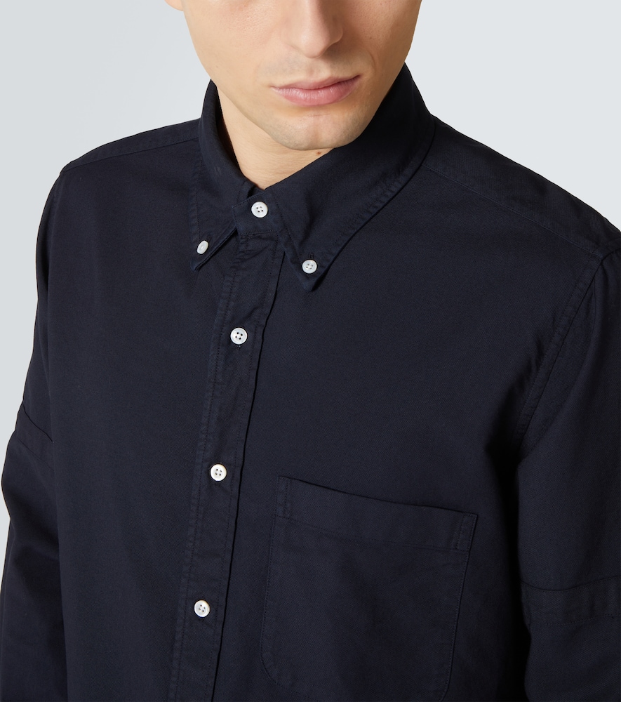 Thom Browne Navy Oxford Armband Shirt In Blue