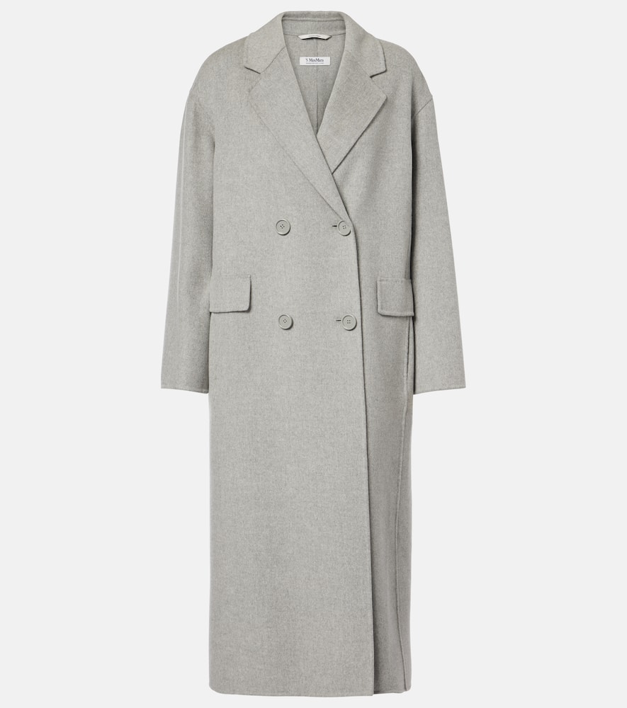 S Max Mara Double-breasted Wool Coat In Grey