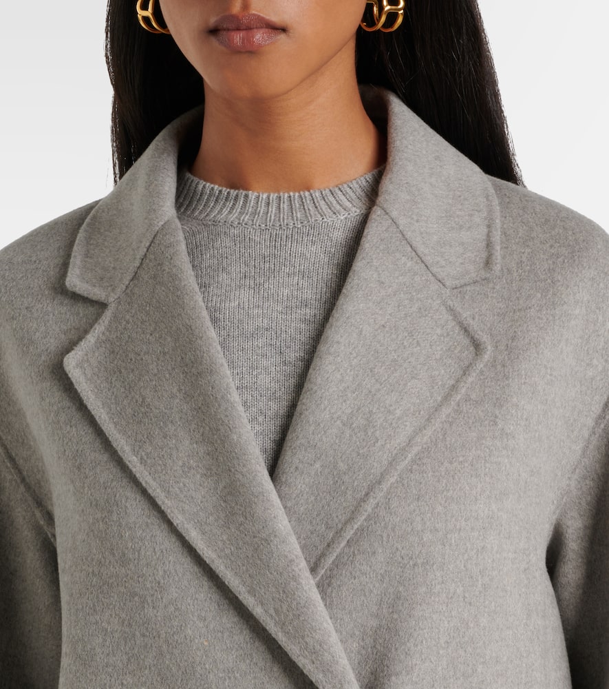 S Max Mara Double-breasted Wool Coat In Grey