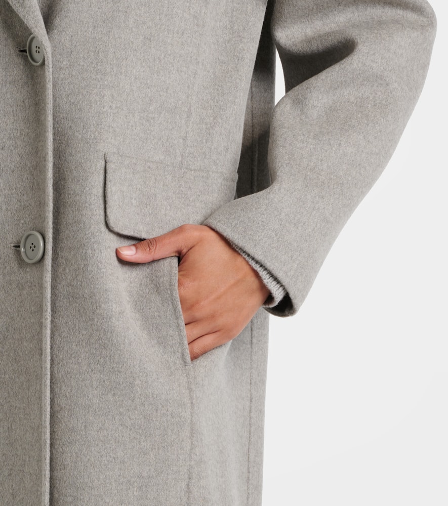 S Max Mara Double-breasted Wool Coat In Grey