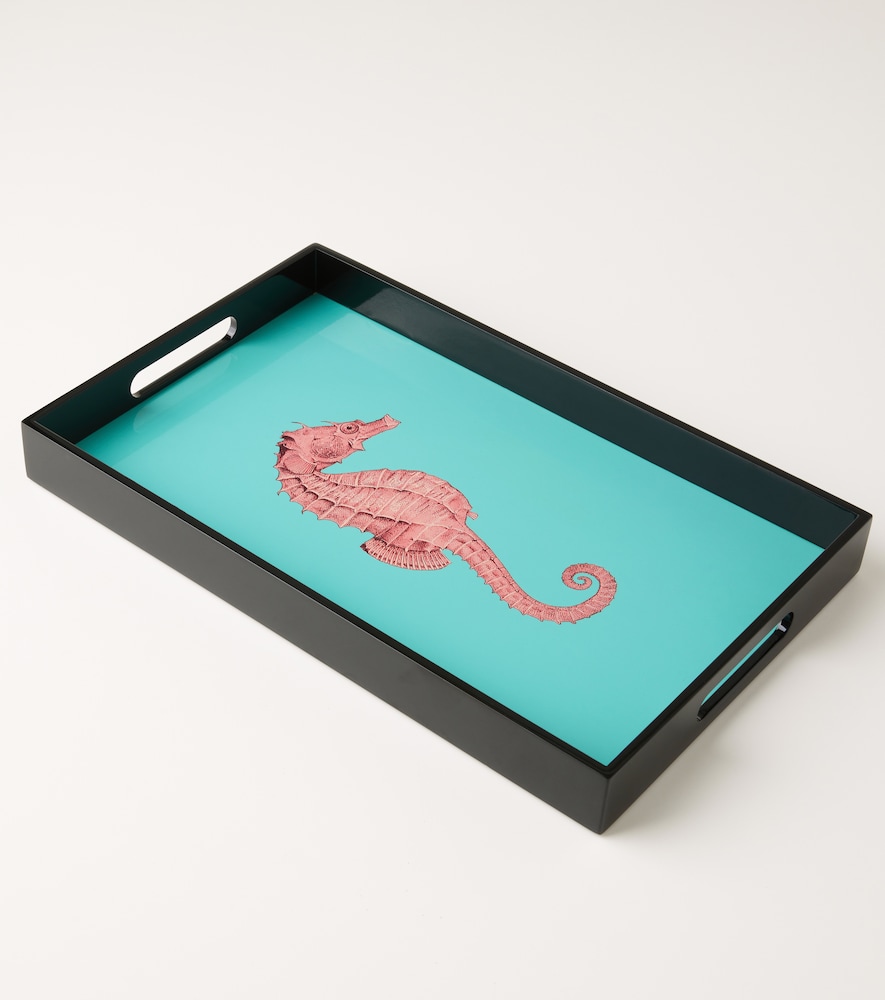  Les-ottomans Les-ottomans Seahorse Lacquered Wooden Tray 