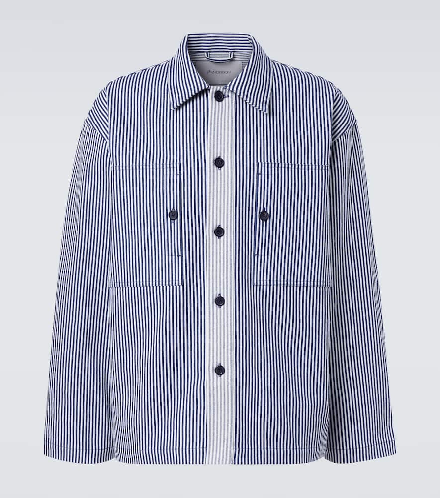 Striped cotton overshirt