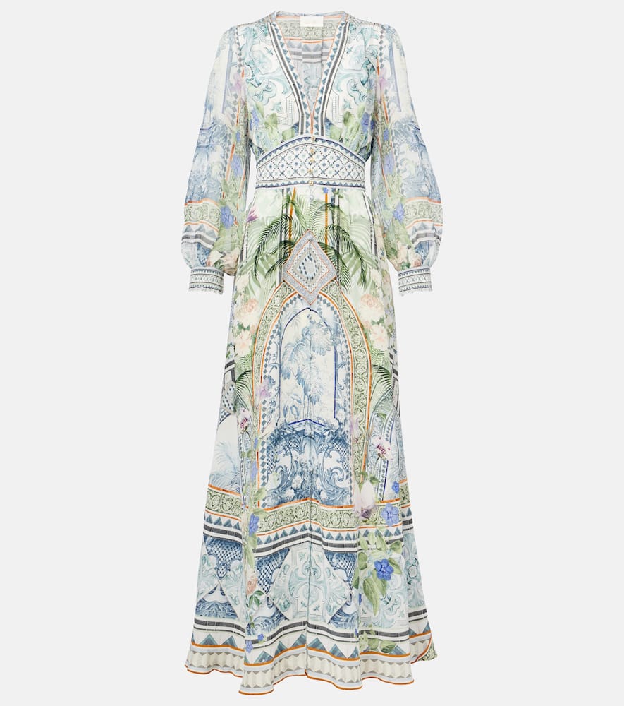 Camilla Printed silk crepe maxi dress