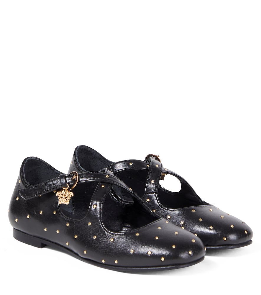 Versace Medusa Studded Casual Shoes In Black