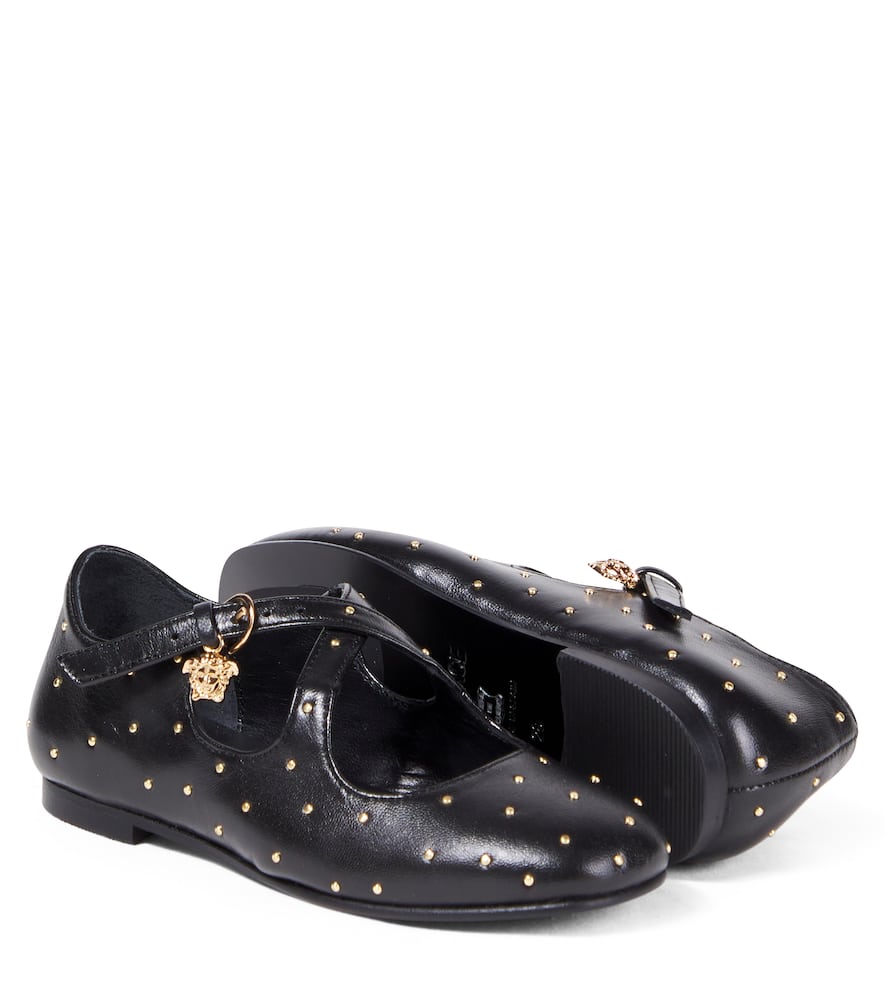 Versace Medusa Studded Casual Shoes In Black