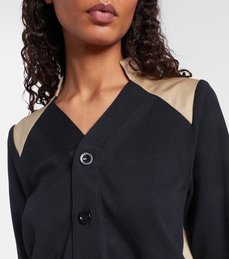  Sacai Sacai Cardigan Aus Gabardine 
