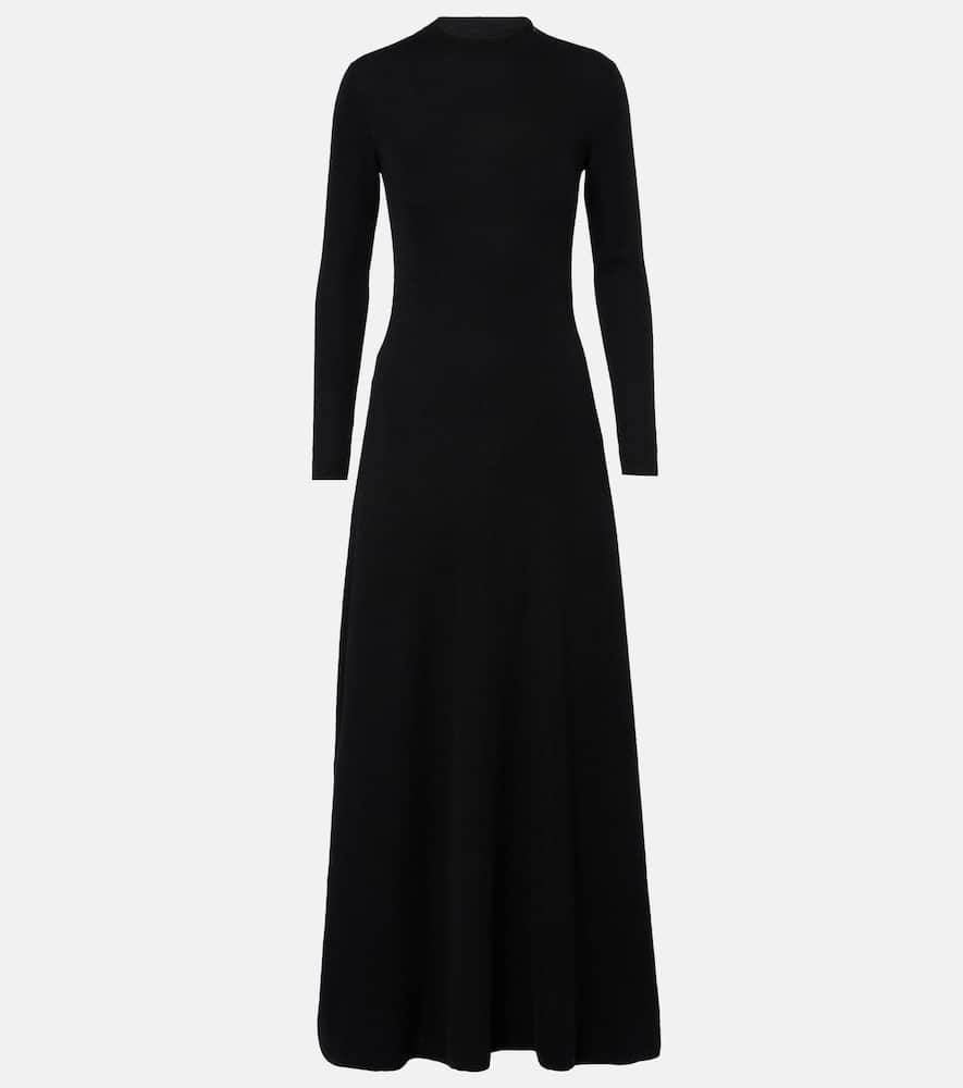 Tom Ford Cashmere-blend Turtleneck Maxi Dress In Black