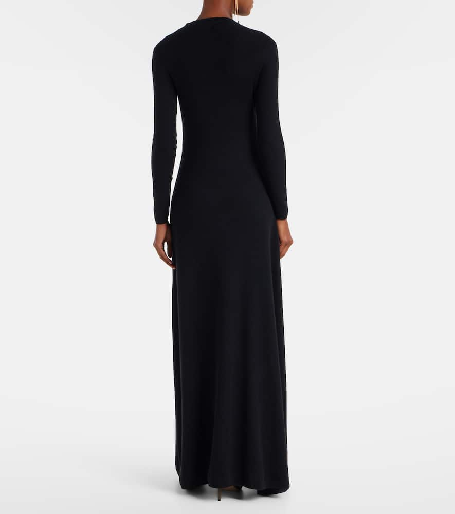 Tom Ford Cashmere-blend Turtleneck Maxi Dress In Black