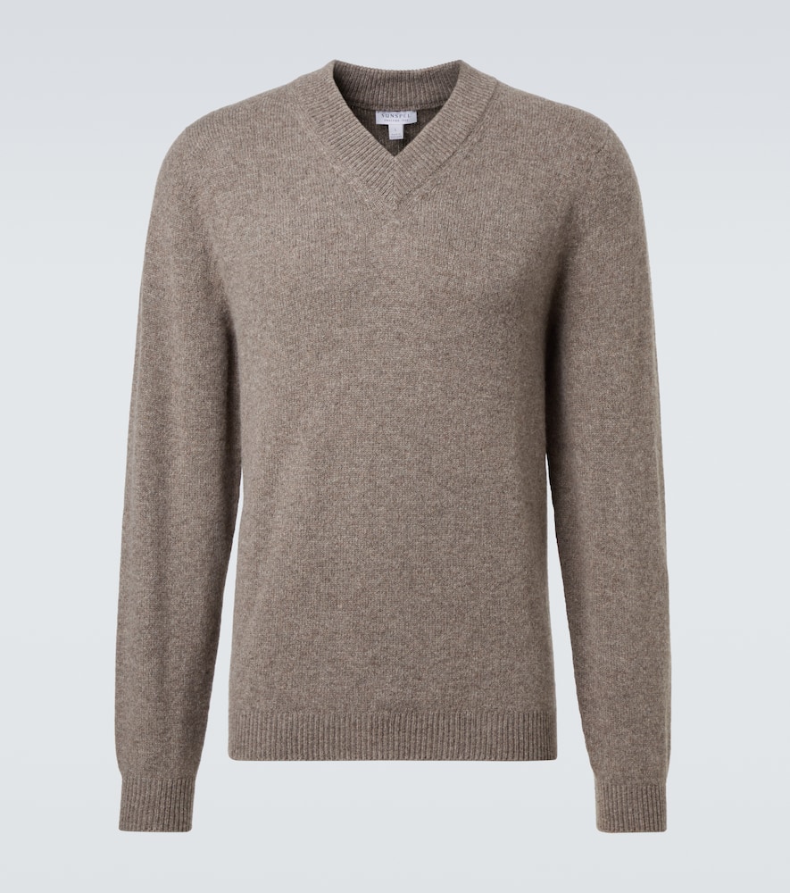 Sunspel Wool Sweater In Brown