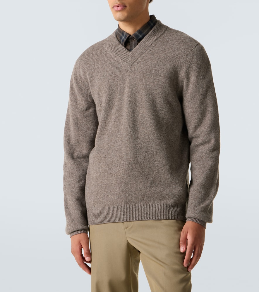 Sunspel Wool Sweater In Brown
