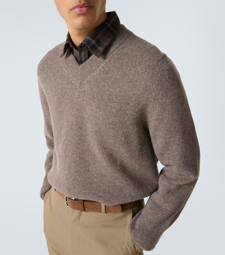 Sunspel Wool Sweater In Brown