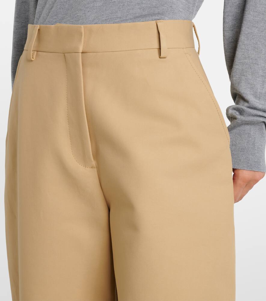 Acne Studios Cotton Satin Wide-leg Pants In Brown