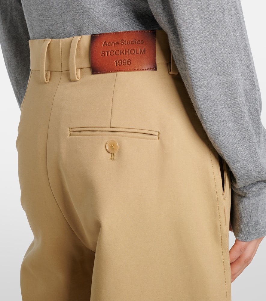 Acne Studios Cotton Satin Wide-leg Pants In Brown