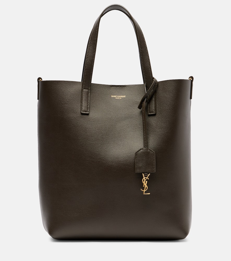 Saint Laurent Toy Shopping Leather Tote Bag In Green