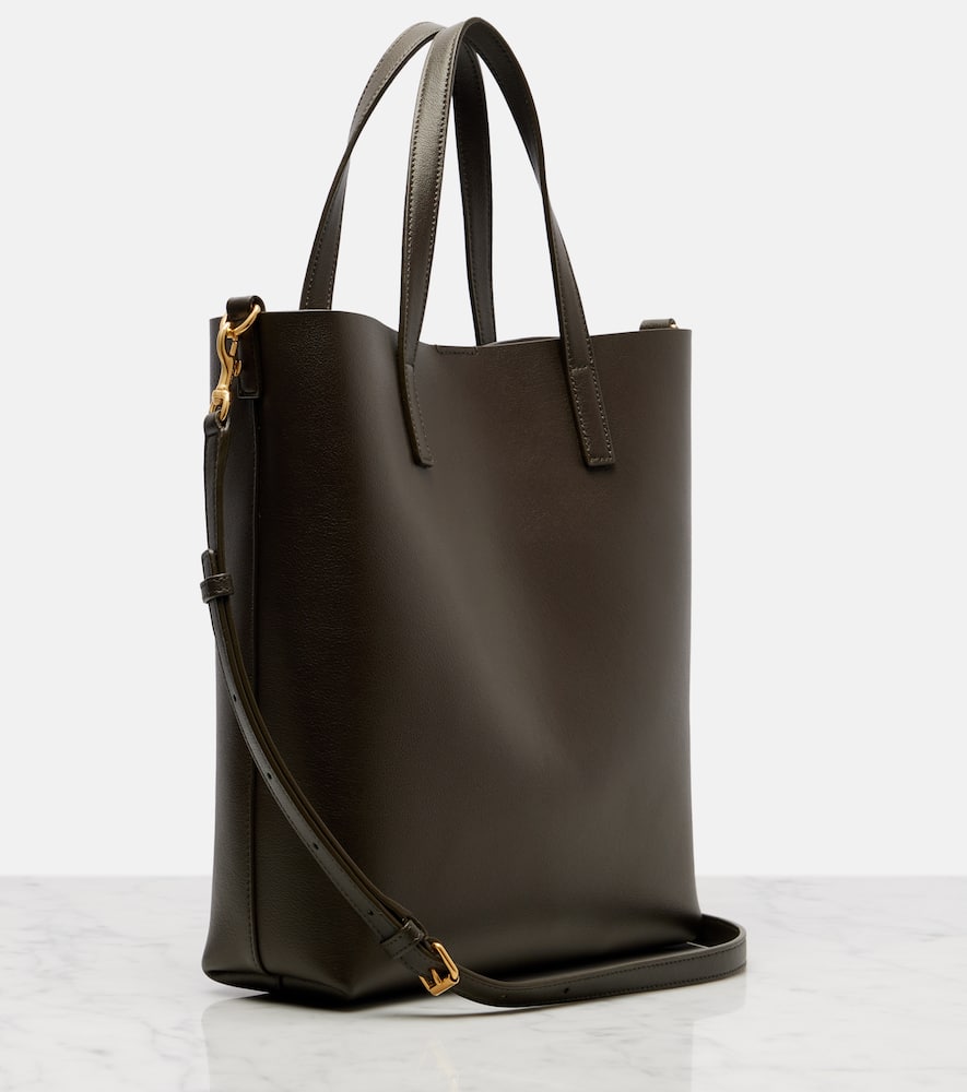 Saint Laurent Toy Shopping Leather Tote Bag In Green