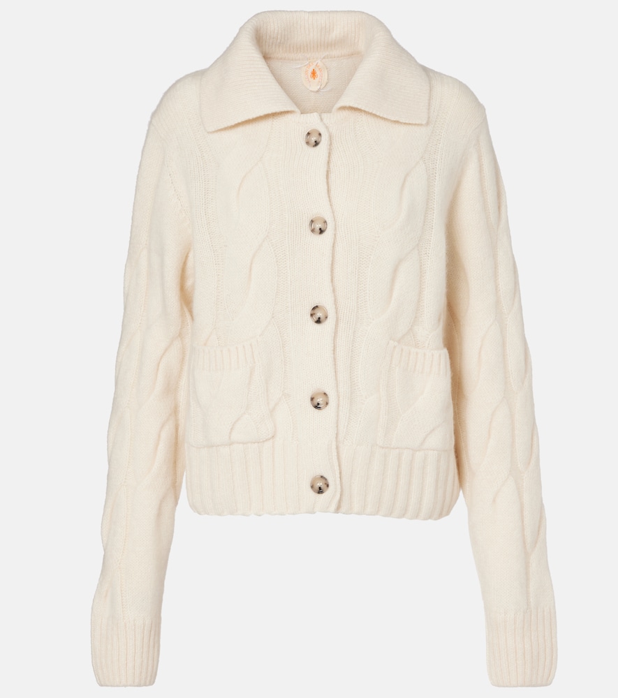 Jardin Des Orangers Cable Knit Cashmere and Silk Cardigan