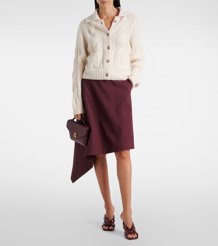 Jardin des Orangers Cable-knit cashmere and silk cardigan