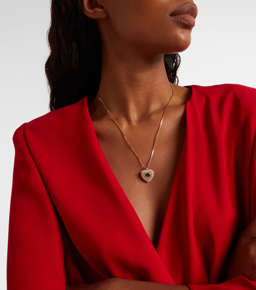 Valentino Caur Royal Embellished Pendant Necklace In Gold