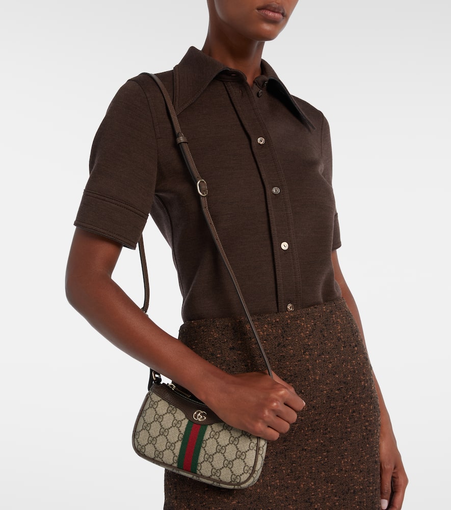 Gucci Ophidia Mini Gg Shoulder Bag In Sand
