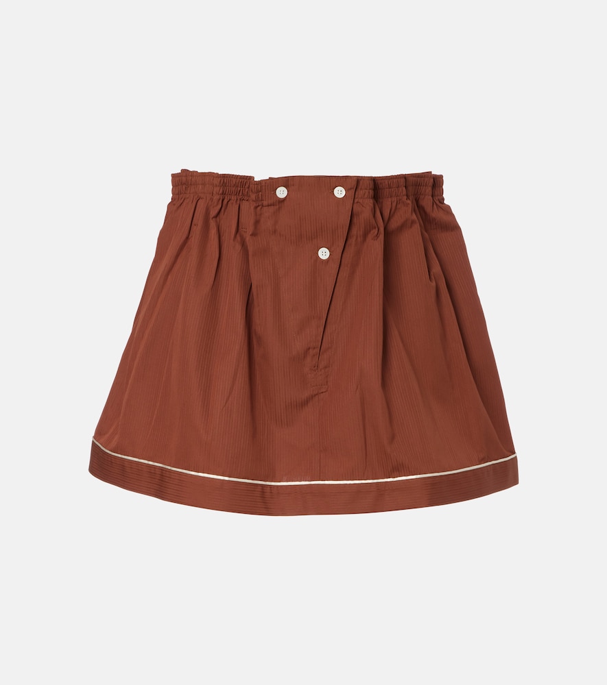 Prada Striped cotton miniskirt