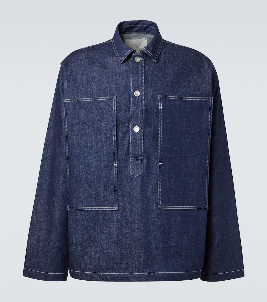 Studio Nicholson X Aaron Levine York Denim Shirt In Blue
