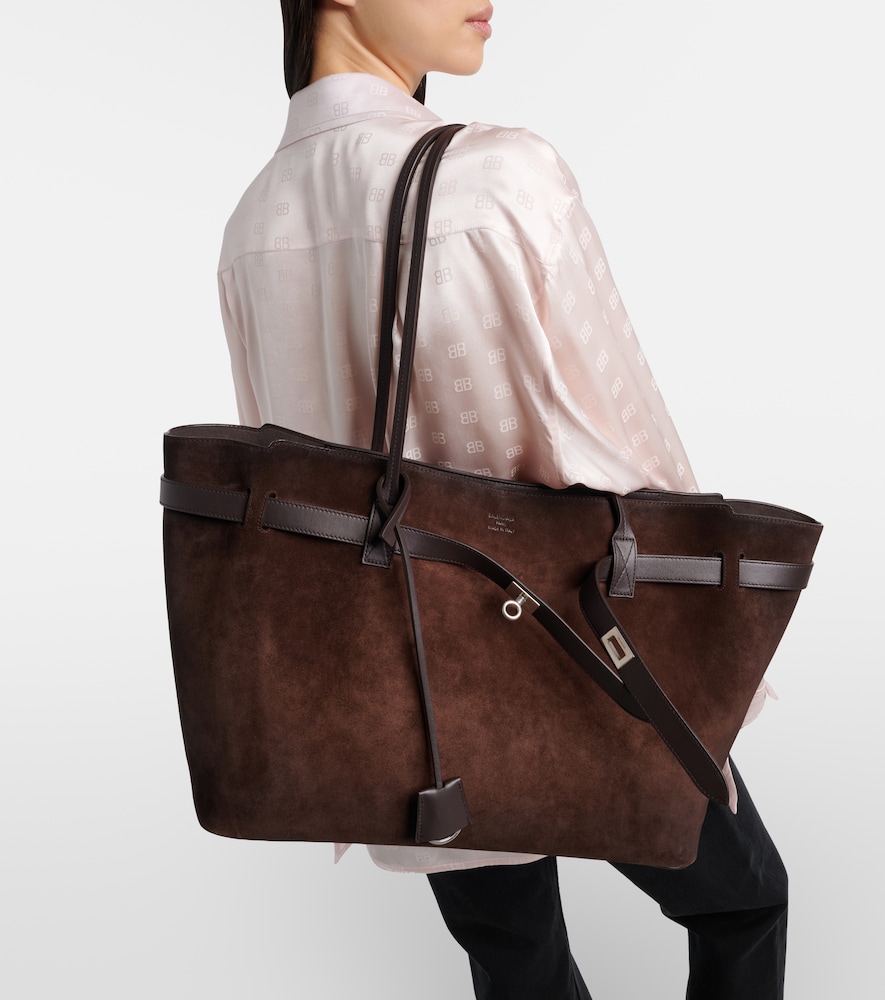 Balenciaga Bel Air Large suede tote bag