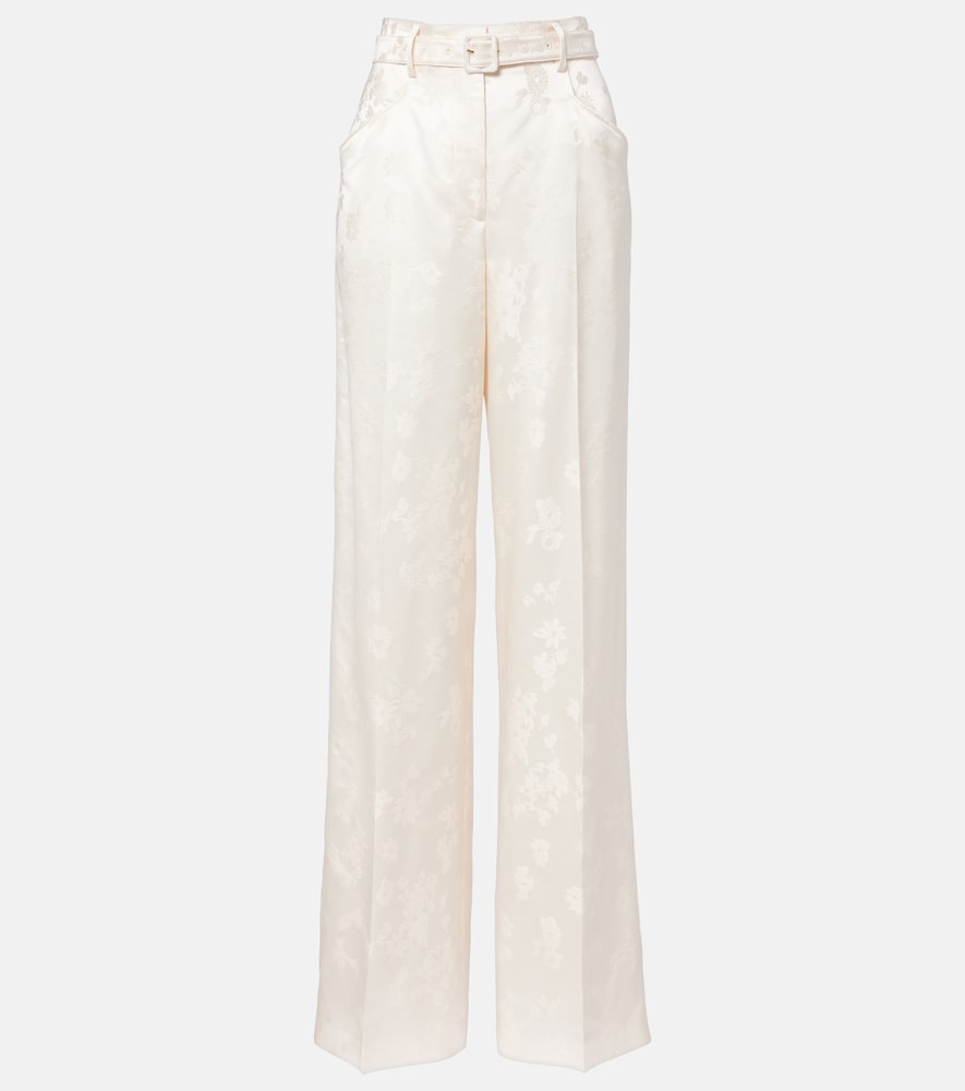 Gabriela Hearst Norman embroidered silk wide-leg pants
