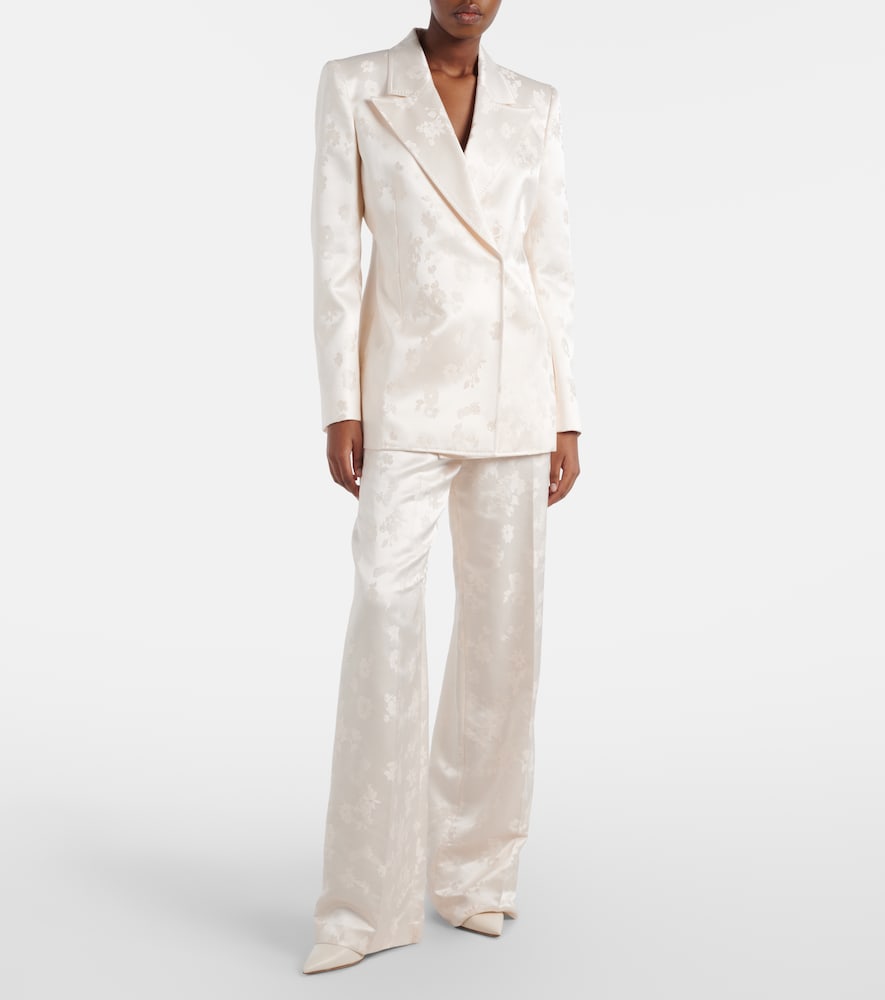 Gabriela Hearst Norman embroidered silk wide-leg pants