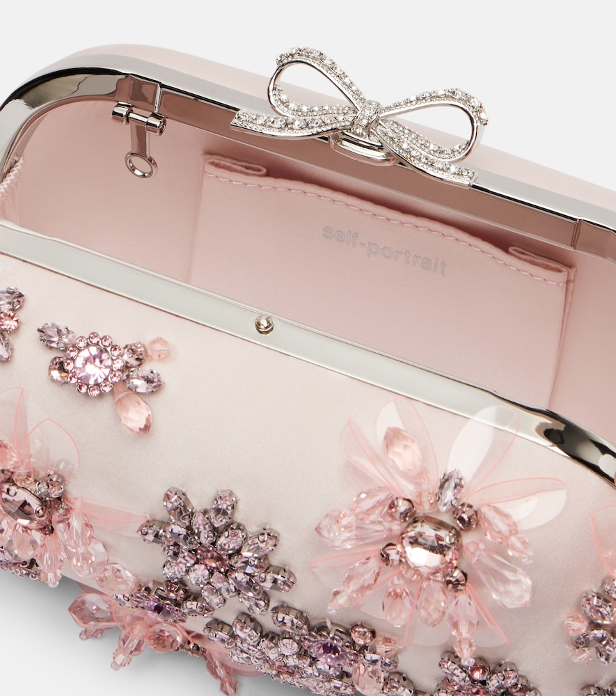  Self-portrait Self-portrait Clutch Aus Satin Mit Kristallen 