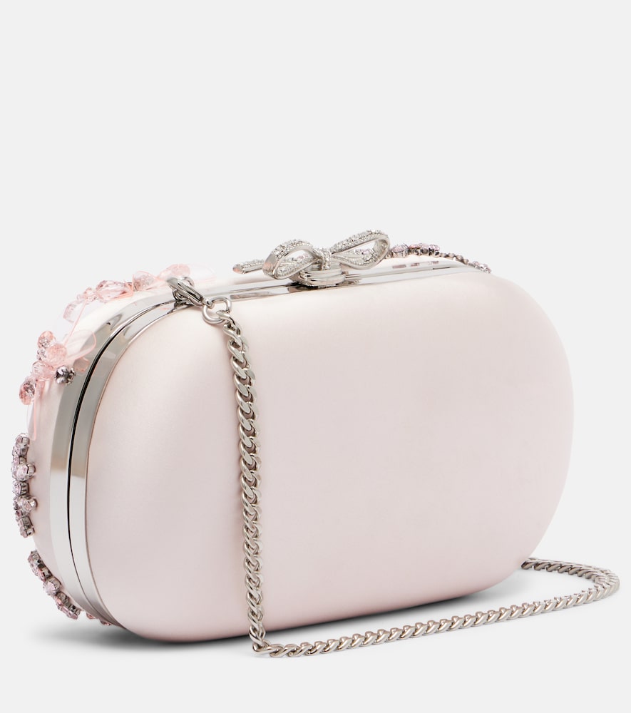  Self-portrait Self-portrait Clutch Aus Satin Mit Kristallen 
