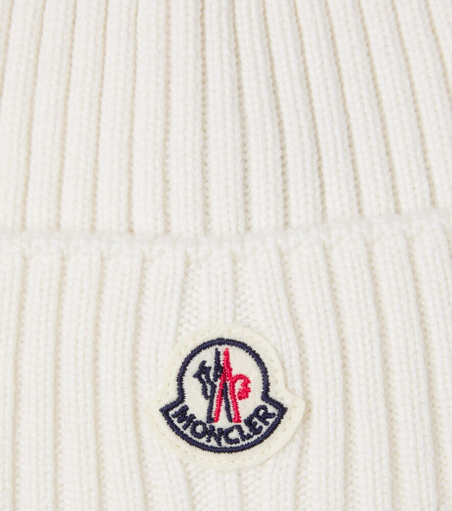  Moncler Enfant Moncler Enfant Logo Virgin Wool Beanie 