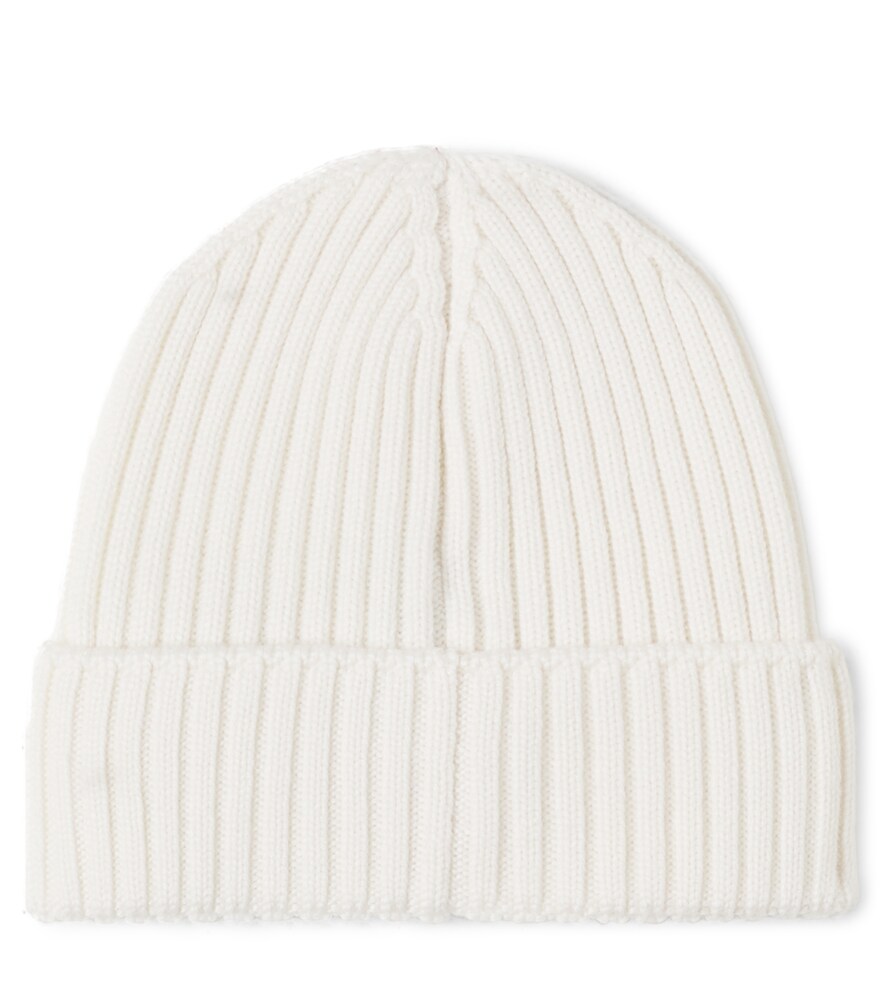  Moncler Enfant Moncler Enfant Logo Virgin Wool Beanie 