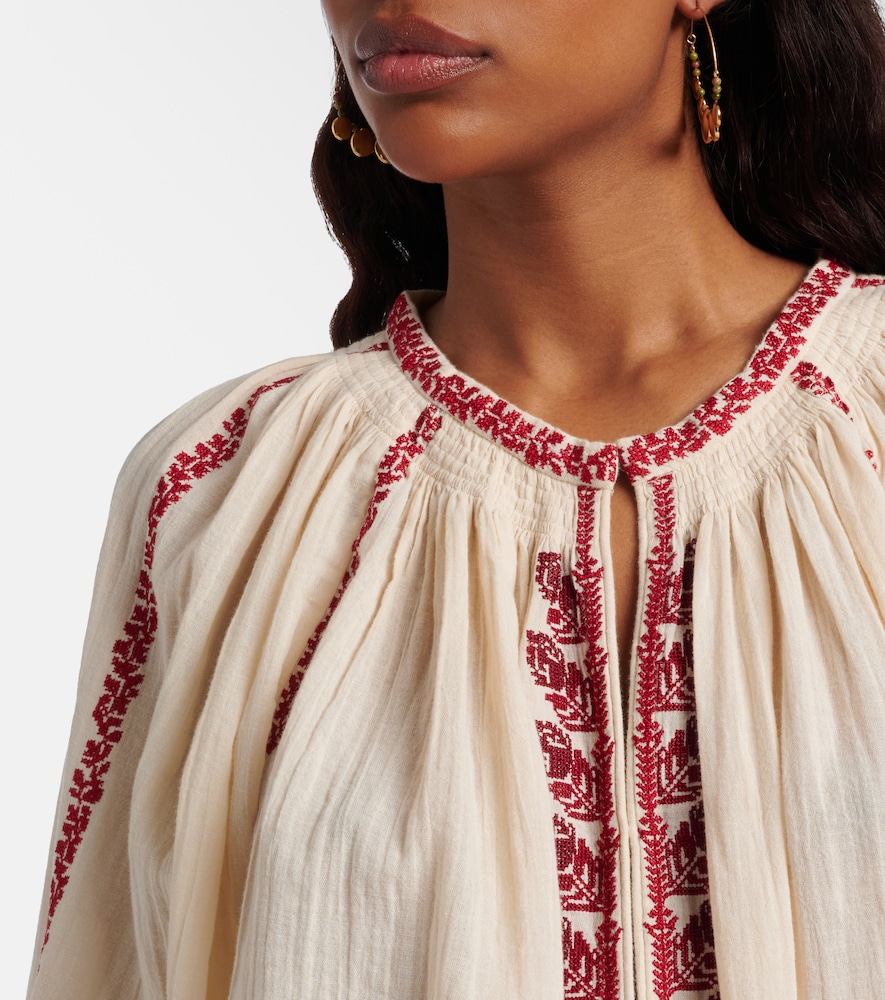 Lena Embroidered Cotton Blouse