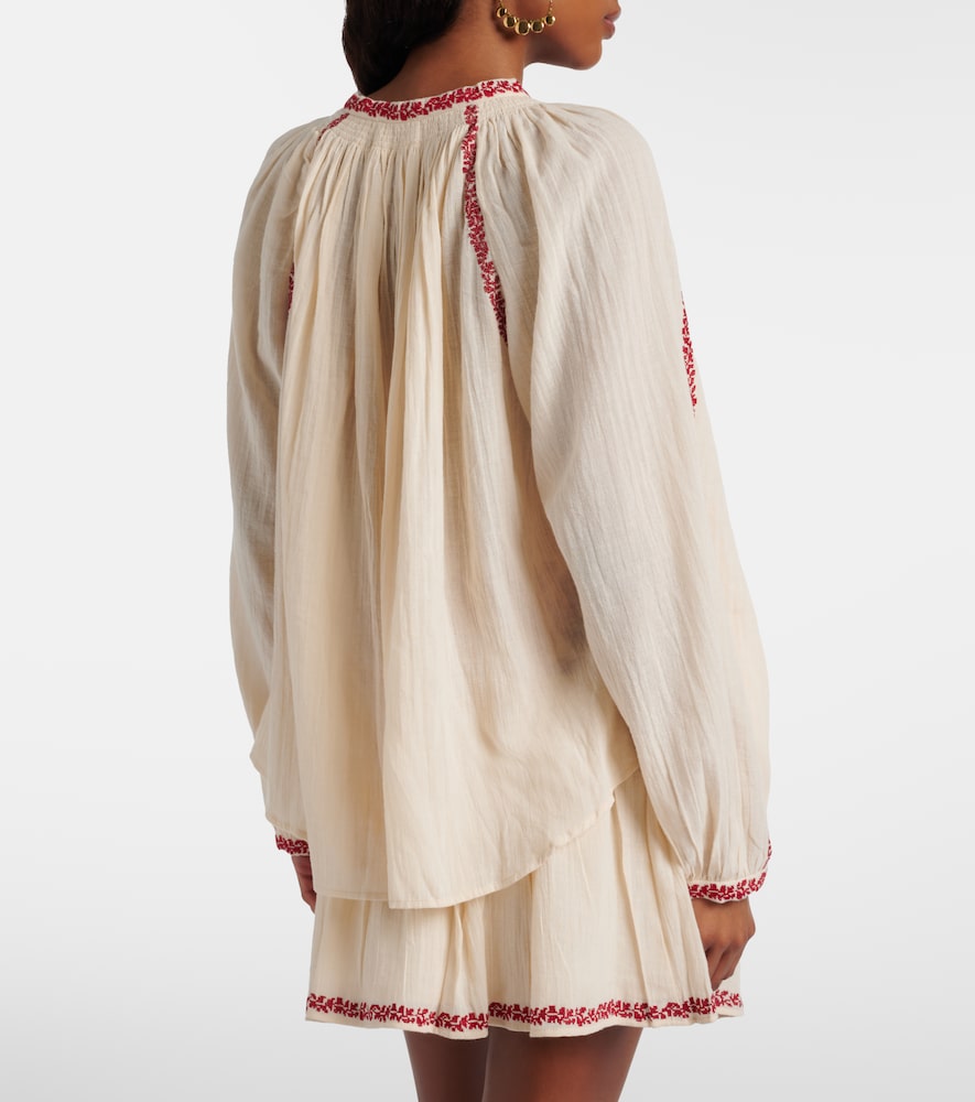  Marant Etoile Marant Etoile Bestickte Bluse Lena Aus Baumwolle 