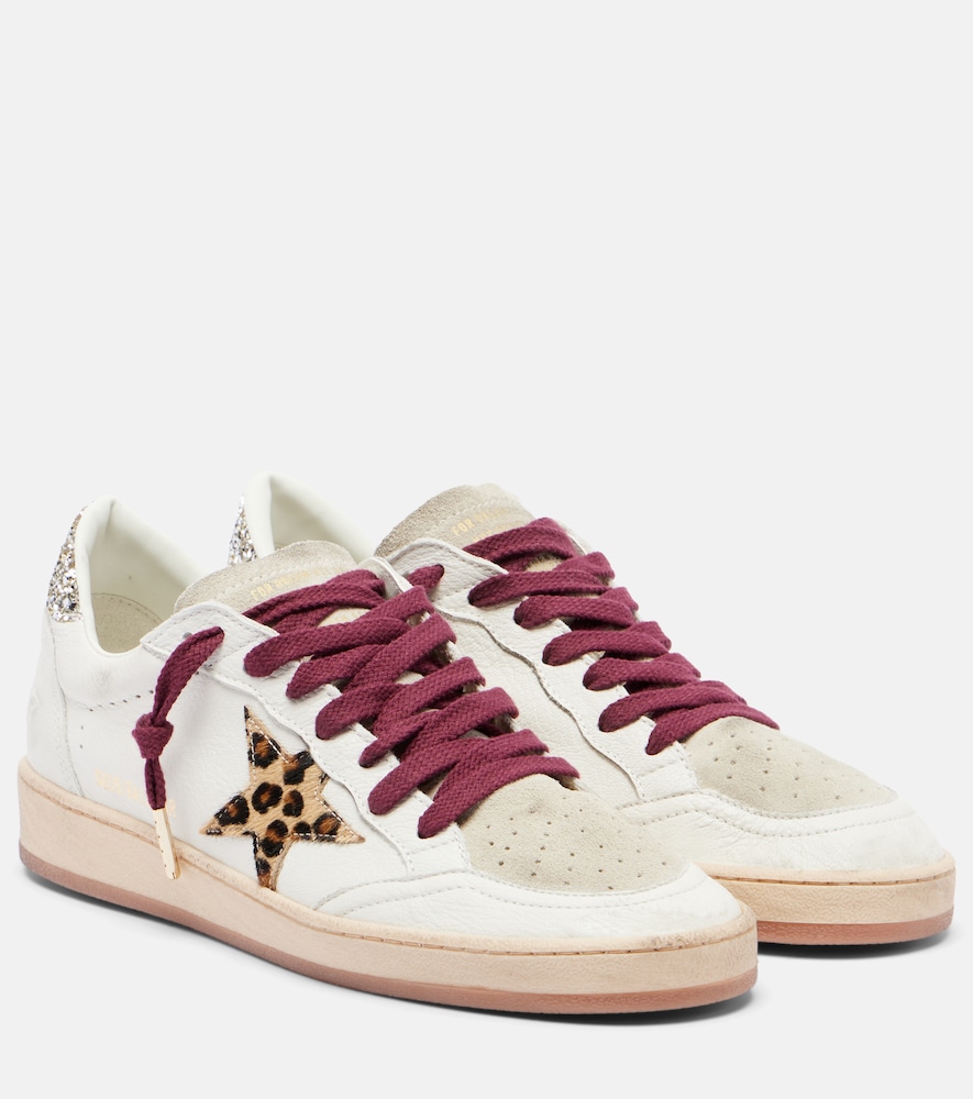 Golden Goose Women's White Ball Star Leather And Suede Sneakers UK Size 4 - Mytheresa