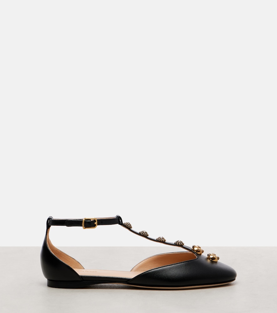  Chloe Chloe Celeste Embellished Leather Flats 