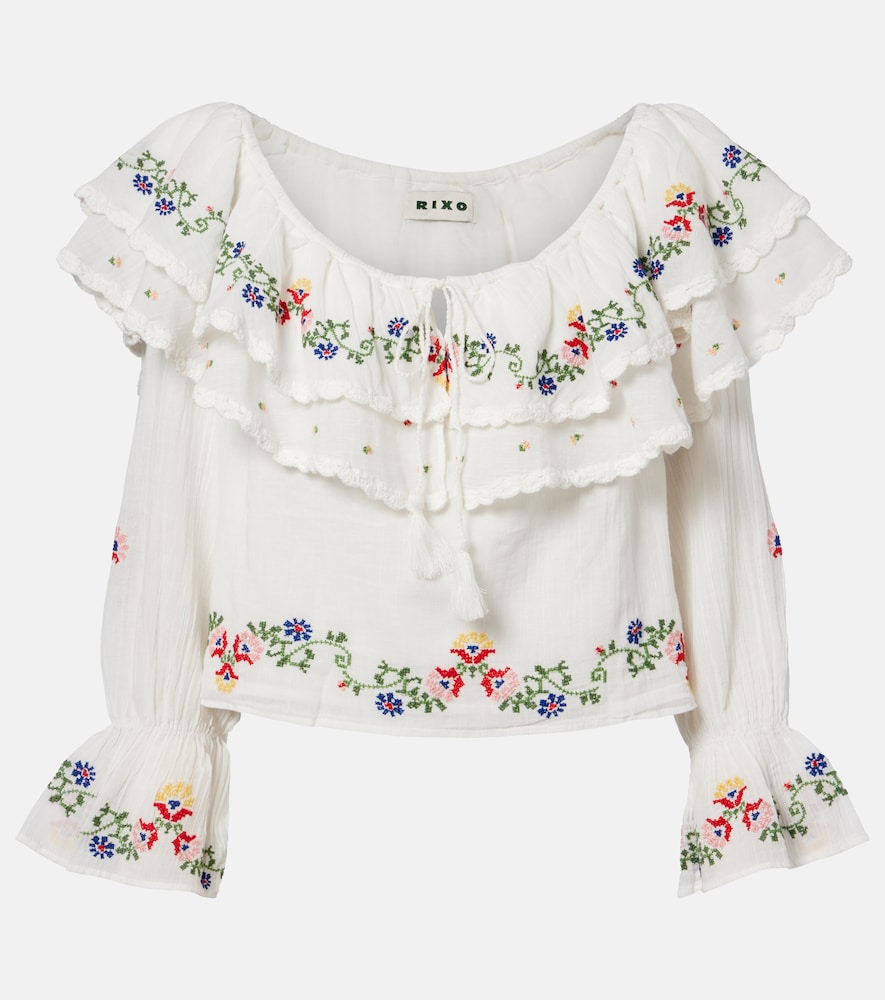 Rixo Top Maurine brod en coton 192 €