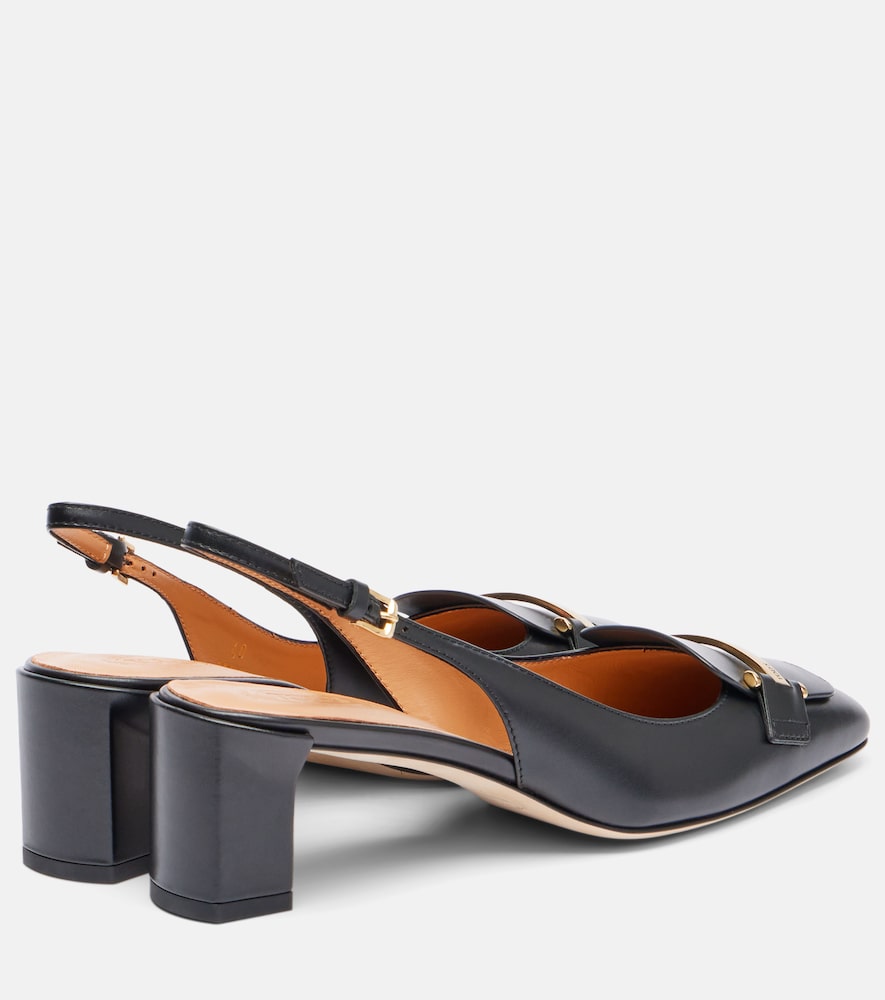  Tod's Tod's 50 Leather Slingback Pumps 
