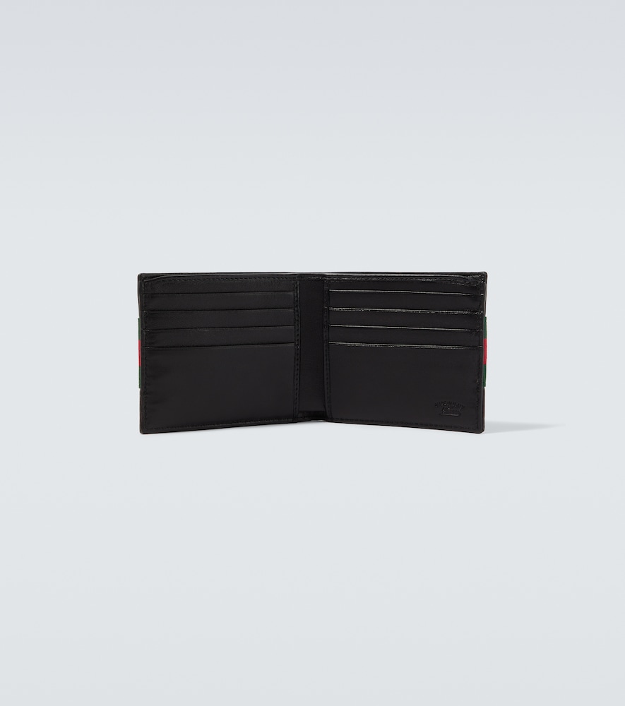  Gucci Gucci Web Trademark Leather Bifold Wallet 
