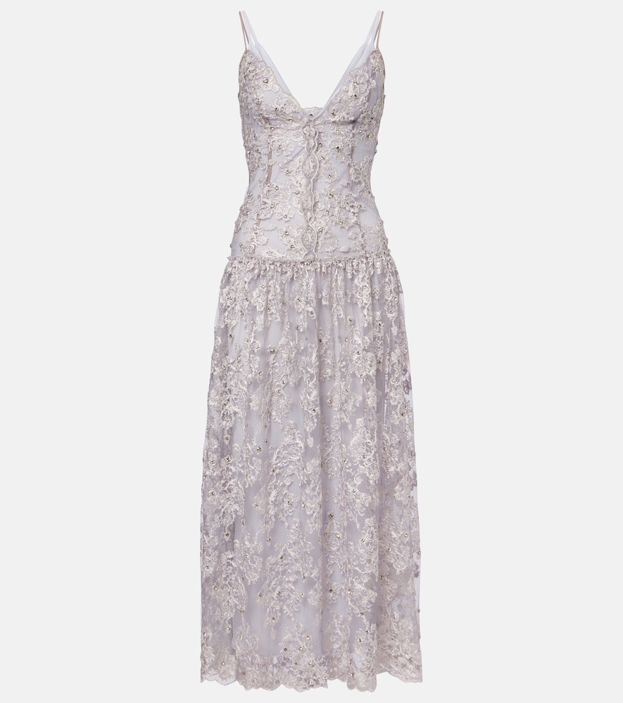 Jacques Wei Embellished lace cocktail dress